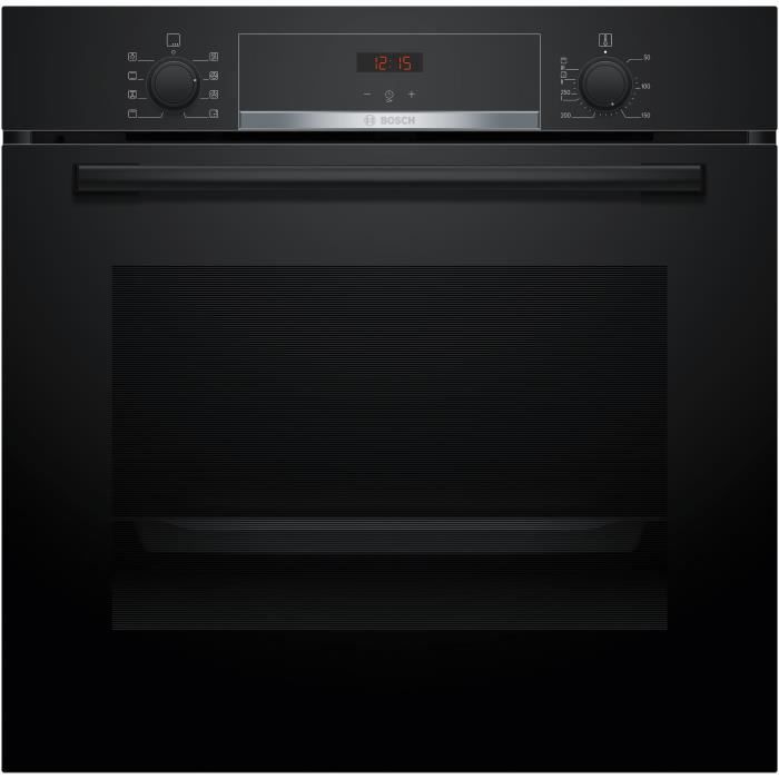 Four encastrable EcoClean - BOSCH SER4 - HBA553BA3F - Noir - 71 L - Classe énergie A+ - 59,5 x 59,4 - Neuf