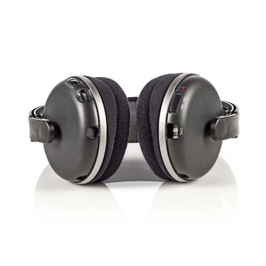 Nedis HPRF210BK casque Casques Avec fil &sans fil Arceau TV Noir, Argent