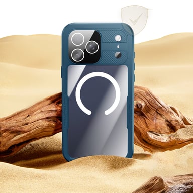 Coque pour iPhone 17 Pro Étanche IP68 Antichoc 2m avec Dragonne Inclus Bleu canard