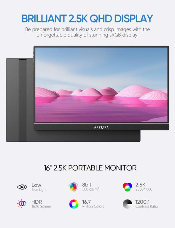 Arzopa 16 LED IPS - vue 9