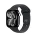 Apple Watch Series 11 GPS 46mm Boitier en Aluminium Noir de Jais avec Black Sport Band - M/L