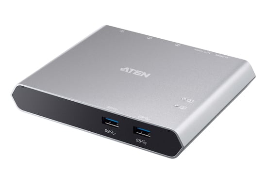 ATEN Docking switch de periféricos USB-C Gen1 de 2 puertos con power pass-through