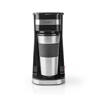 Machine à Café avec Mug de Voyage 0,4L 750W Argent