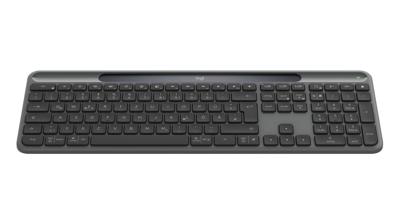 Logitech Signature Slim Solar+ K980 Clavier full size sans fil Bluetooth LE QWERTZ Allemand commutateur : interrupteurs en ciseaux - vue 3