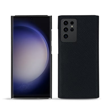 Coque cuir Samsung Galaxy S23 Ultra -  - Noir - Cuir saffiano