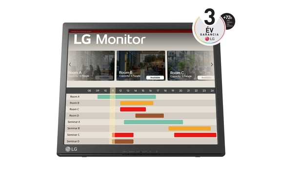 LG 17BR30T-B.AWM écran plat de PC 43,2 cm (17'') 1280 x 1024 pixels SXGA LCD Écran tactile Noir