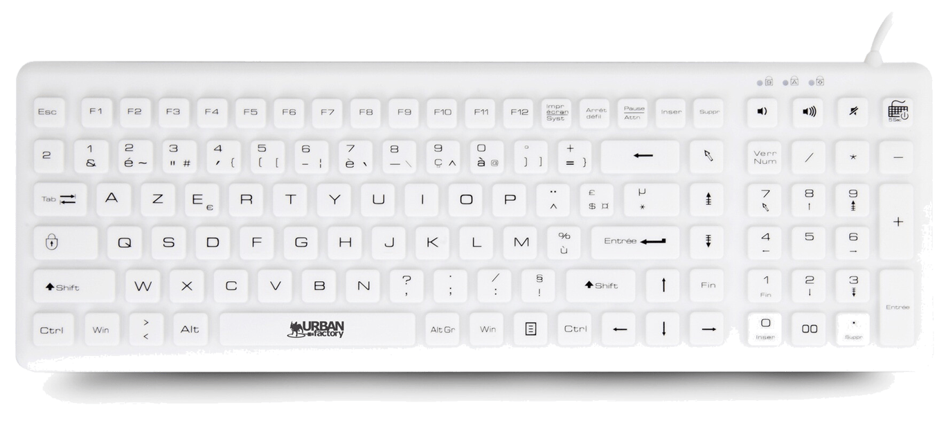 Clavier filaire étanche Urban Factory Sanee (Blanc)
