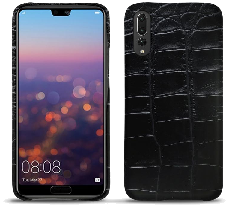 Coque cuir Huawei P20 Pro - Coque arrièreNoir