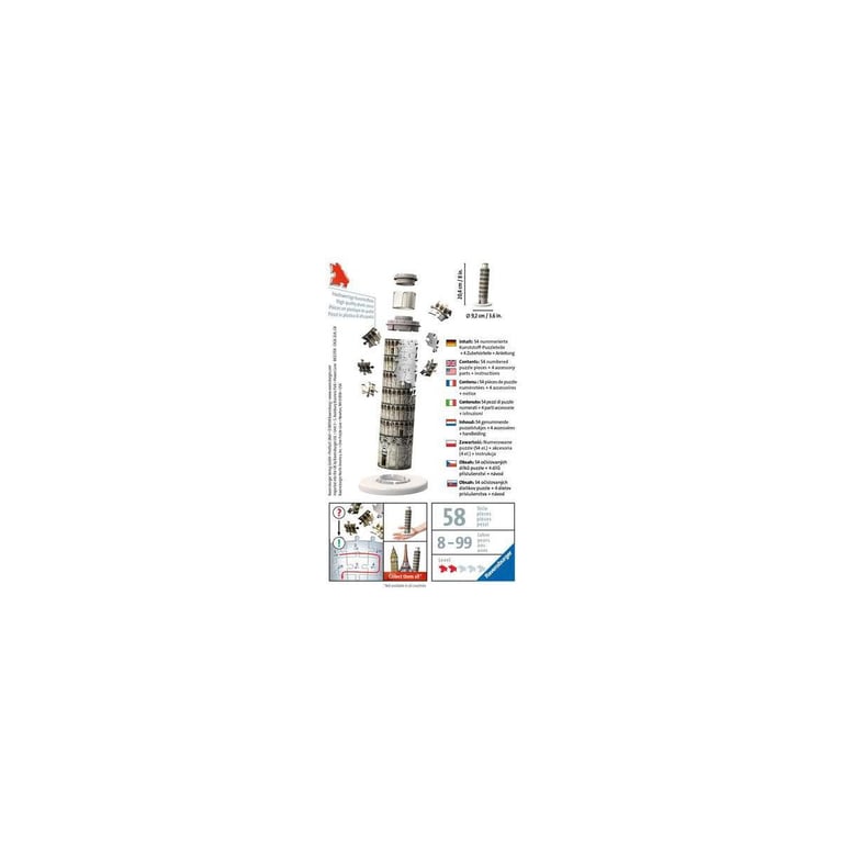 Ravensburger Mini Schiefer Turm Pisa Puzzle 3D Bâtiments Neuf - vue 4