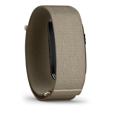 Pulsera inteligente Cirqa con conexión Garmin, tallas L-XL, color beige.