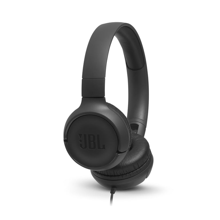 Écouteurs JBL Tune 500 Noir avec fil, arceau confortable, son clair et puissant pour musique - Neuf