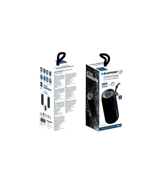 Enceinte LED Bluetooth 10W étanche TWS - Blaupunkt - BLP3935-133 - Noir -  Blaupunkt
