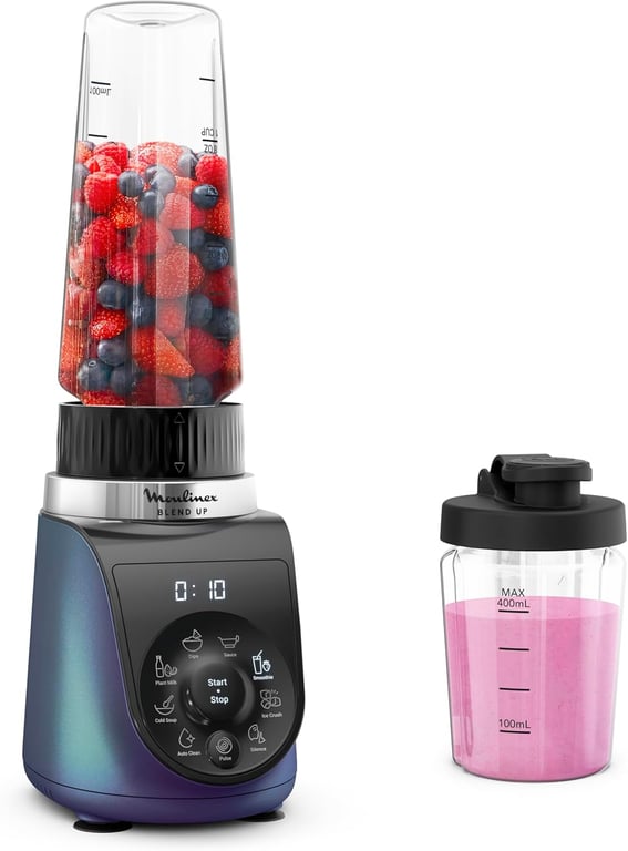 MOULINEX Blender &eacute;lectrique 1000?W &middot; 700?ml Pr&eacute;programm&eacute; sans couteau - Neuf