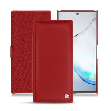 Housse cuir Samsung Galaxy Note10 - Rabat horizontal - Rouge - Cuir lisse
