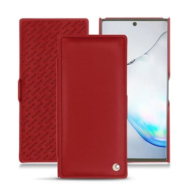 Housse cuir Samsung Galaxy Note10+ -  - Rouge - Cuir lisse