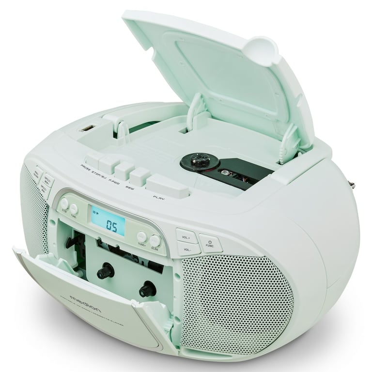 MEDION LIFE E66476 Lecteur de cassette portable 1 platine(s) Vert - Neuf
