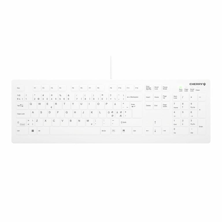 CHERRY AK C8112 tastiera Medico USB QWERTY Nordic Bianco Neuf