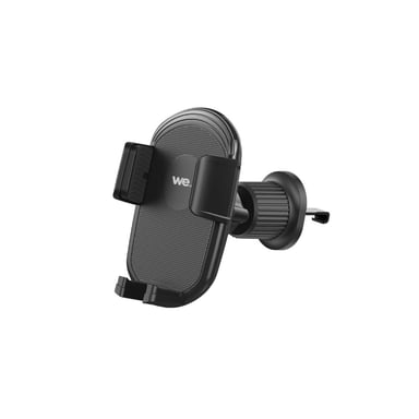 WE Supporto universale da auto per smartphone: attacco per griglia di ventilazione - Sistema di fissaggio con 3 punti di presa - rotazione a 360° - nero - MAX 8,9CM
