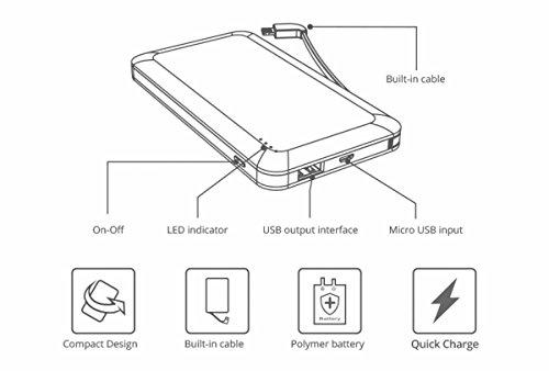 Compulocks PBLIP10KW banque d'alimentation électrique 10000 mAh Noir