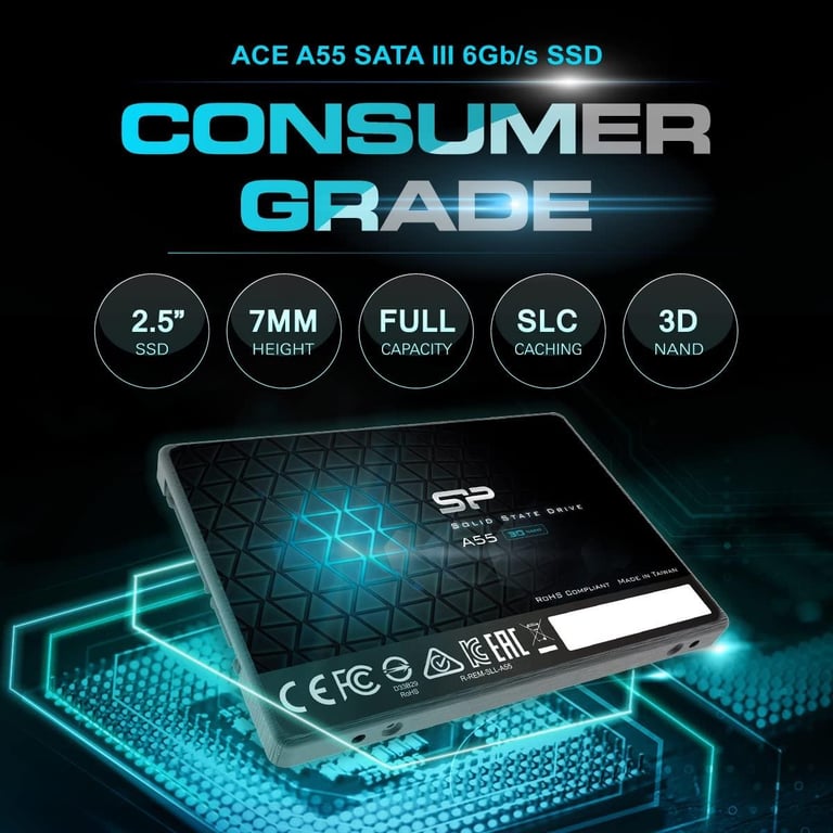 Silicon Power Ace A55 2.5 Série ATA III 3D TLC Neuf - vue 9