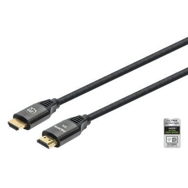 Manhattan Cable HDMI 8K@60 Hz con Ethernet, 2 m, certificado, apto para TODOS los usos 8K, 4K y 1080p/HD (ideal para actualizar ahora o estar preparad