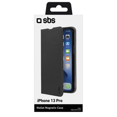 SBS TEBKLITEIP1361PK custodia protettiva per telefono cellulare con portafoglio Nero Apple iPhone 13 Pro