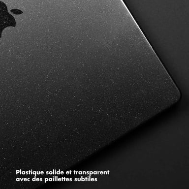 Selencia Coque Paillettes pour Apple MacBook Air 13 pouces (2022 / 2024 M3 chip / 2025 M4 chip) - Noir