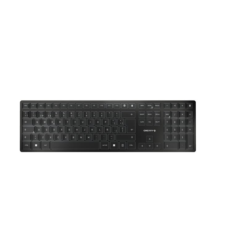 CHERRY KW 9100 SLIM clavier Universel RF sans fil + Bluetooth QWERTY Espagnole Noir - Neuf