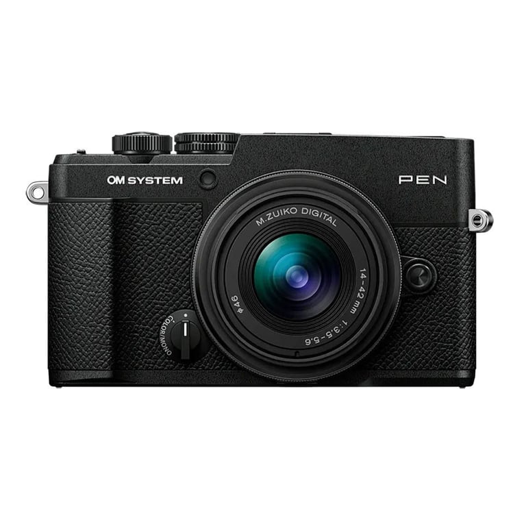 OM SYSTEM PEN Noir + Objectif 14-42mm f/3.5-5.6 III - Neuf