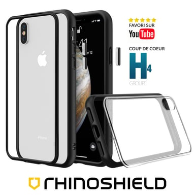 Funda RhinoShield compatible con [iPhone XS] Mod NX - Funda fina personalizable con tecnología de absorción de impactos [BPA Free] + [Programa de sustitución] - Negro