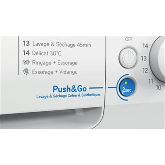 Lave-Linge Séchant Indesit BDE107448WKVFR – 10 Kg Lavage 7 Kg Séchage 1400 tr/min - vue 6