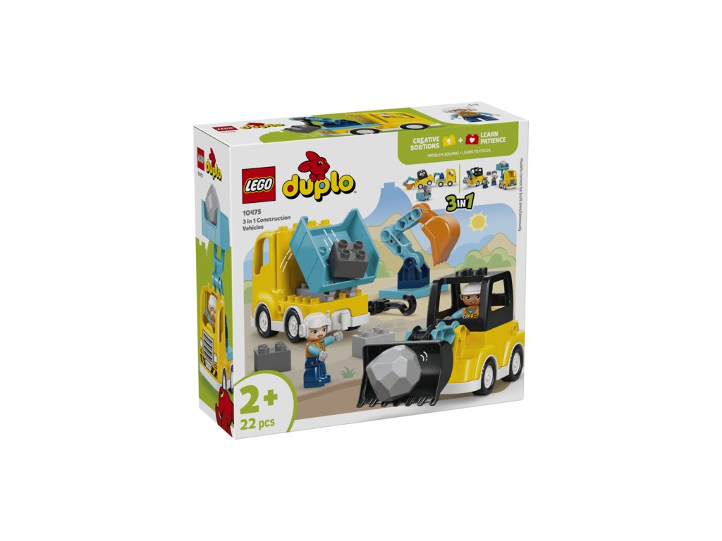 LEGO DUPLO Town 10475 Les véhicules de chantier 3-en-1 - Neuf