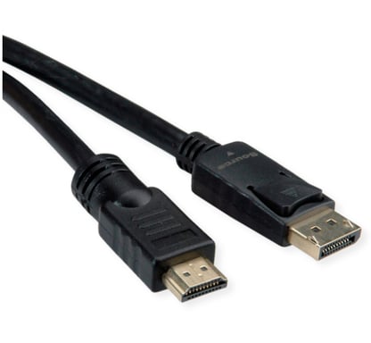 ROLINE 11.04.5777 cavo video e adattatore 10 m HDMI Tipo A (Standard) DisplayPort Nero