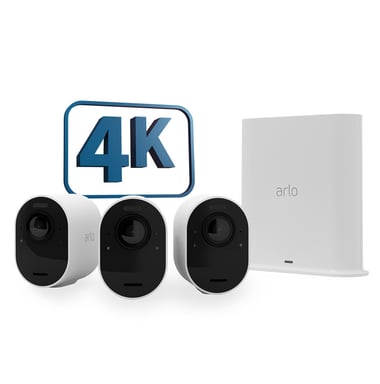 Arlo Ultra 2 Caméra de Surveillance extérieure, pack de 3 blanc