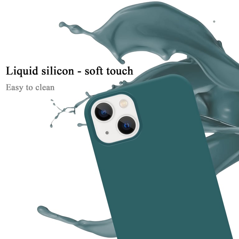 Coque pour Apple iPhone 14 en LIQUID GREEN Housse de protection Étui en silicone TPU flexible