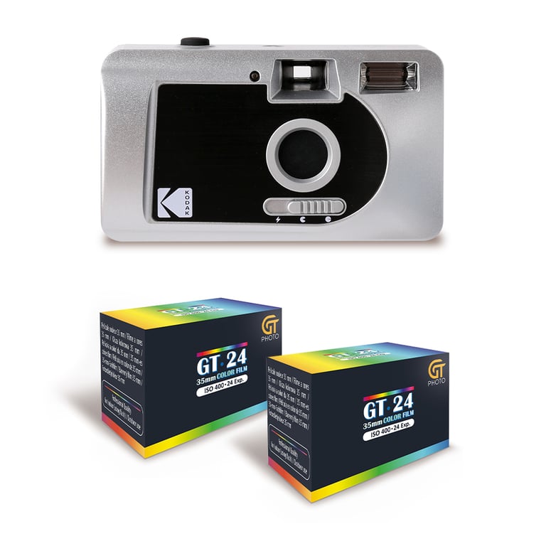 KODAK Motorized S88 Appareil Photo Argentique Motorisé Enroulement Automatique Compact + 2 Pellicules compatible 35mm Couleur 24 Expositions Neuf - vue 3