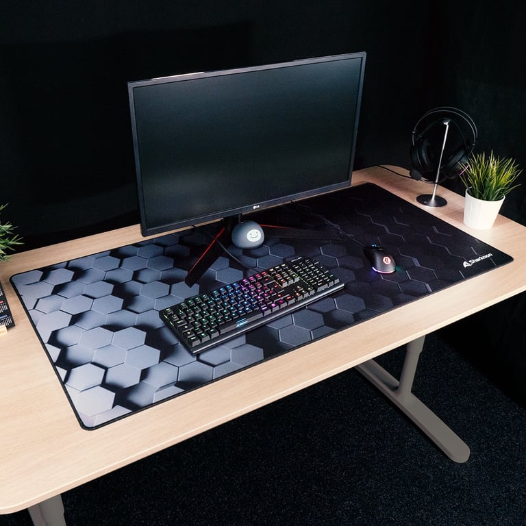 Sharkoon SKILLER SGP30 Big Hex Tapis de souris de jeu Noir - Neuf