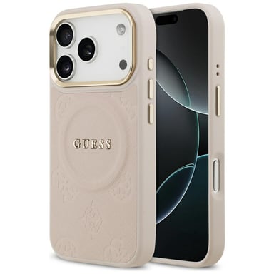Custodia Guess Peony Hot Stamp MagSafe per iPhone 17 Pro, rosa