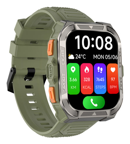 Blackview W80 Pro Montre connectée GPS avec écran de 1 91 pouce batterie de 900 mAh et lampe torche LED intégrée pour les sports de plein air - vue 3
