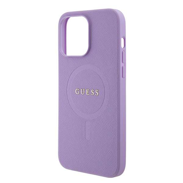 Coque pour iPhone 15 Pro Guess Saffiano MagSafe GUHMP15LPSAHAHMCU - vue 6