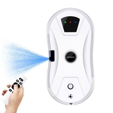 Robot lave-vitres LIECTROUX YW610 autonome électrique 2800 Pa 3 modes pulvérisation 15 µm réservoir 30 ml télécommande Blanc