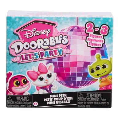 Figurines à collectionner Disney Doorables Let's Party Mini Peek 2-3 figurines chibi Turquoise