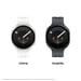 Galaxy Watch 9 (2026) GPS, caja de aluminio plateado de 40 mm con correa color crema.