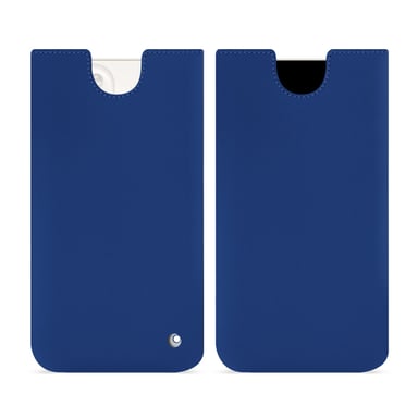 Pochette cuir Apple iPhone 15 Plus - Pochette - Bleu - Cuir lisse