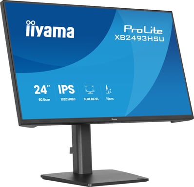 iiyama ProLite XB2493HSU-B1 écran plat de PC 60,5 cm (23.8'') 1920 x 1080 pixels Full HD LED Noir