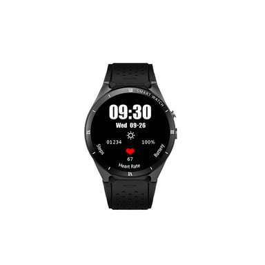 Montre connectée SW41 - Bluetooth - Android et iOS - SIM - GPS - Frèquence cardiaque, Noir