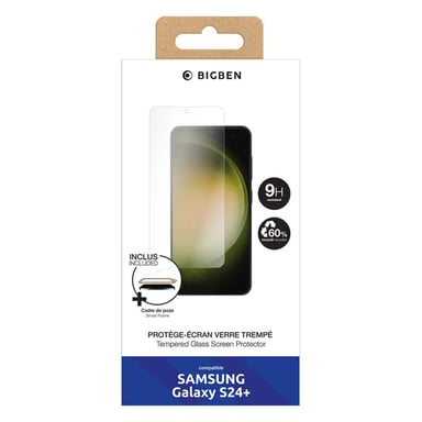 Protège écran pour Samsung Galaxy S24 + / Galaxy S25 + + SmartFrame™ 2.5D Verre trempé - Certifié GRS Bigben