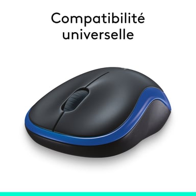 LOGITECH - ratón óptico inalámbrico - M185 Azul