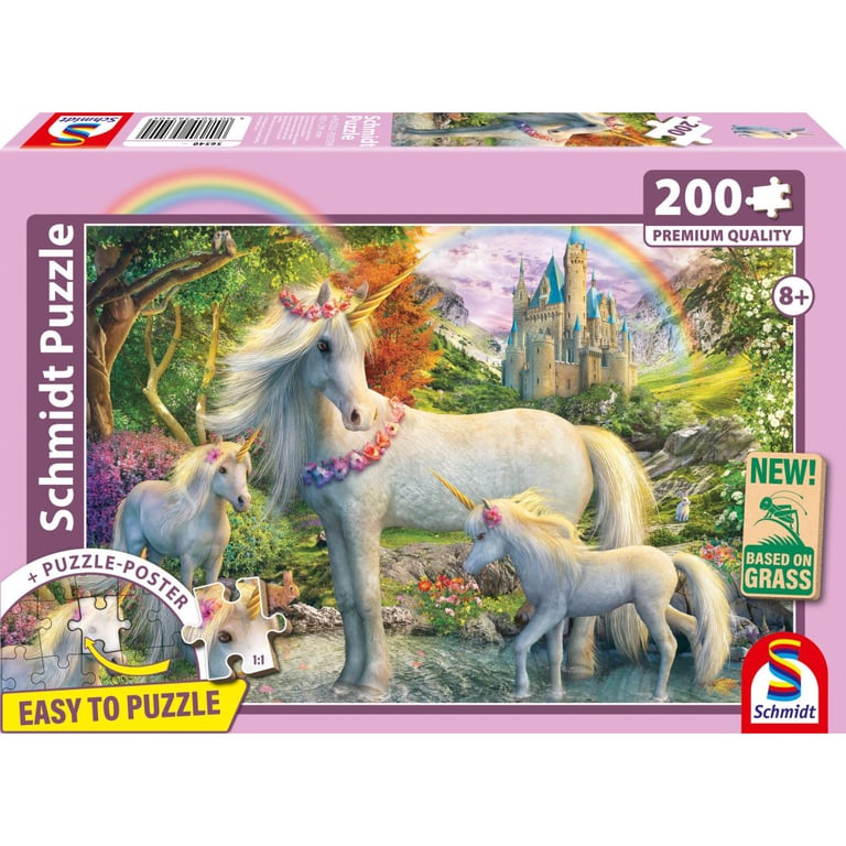 Puzzle 200 pièces Schmidt Spiele SCHM56540 Licorne et poulains 43 x 29 cm Neuf