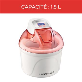 Sorbetière LAGRANGE Pomelo – 2 Cuves Réfrigérantes 1,5L, Cuillère Inclus - vue 5